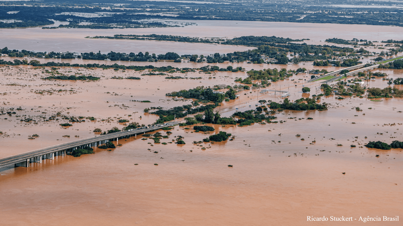 Imagens aéreas de Canoas/RS após tragédia causada pelas fortes chuvas em 2024- RS. Foto: Ricardo Stuckert / PR
