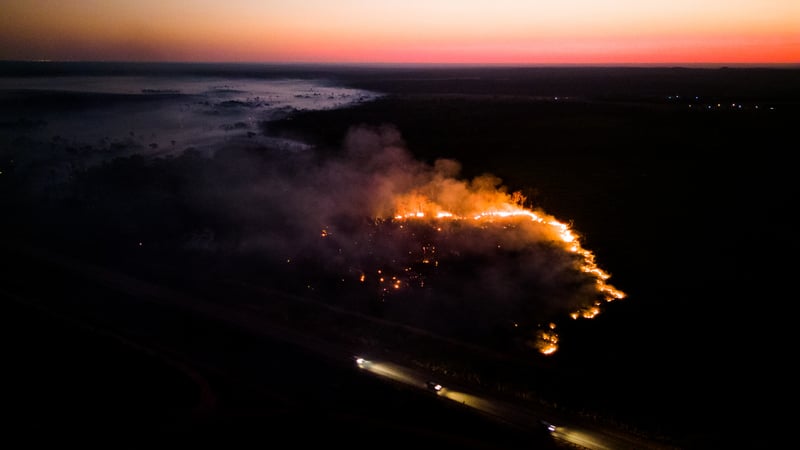 Incêndio no Cerrado brasileiro