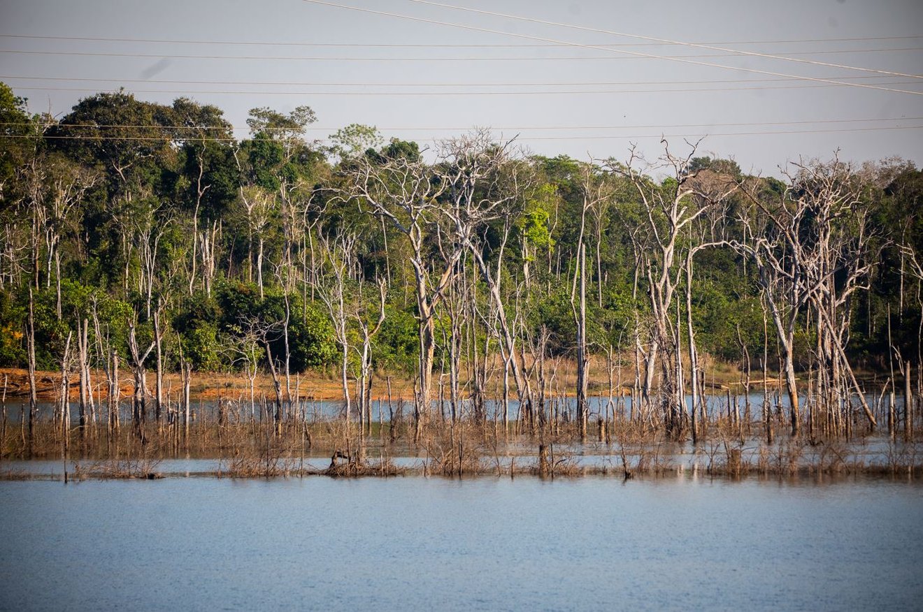 mudança climática: imagem de um rio sem água devido às mudanças climáticas
