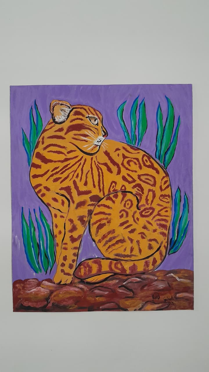 pintura de um felino