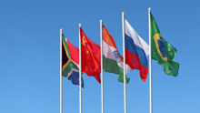 Imagem de bandeiras do BRICS
