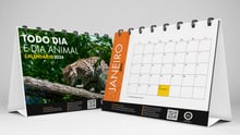 Imagem do calendário 2024 da Proteção Anima Mundial