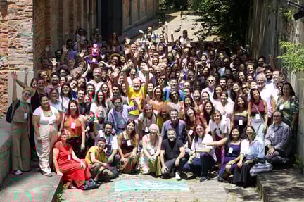 Participantes do Encontro do Observatório do Clima, reunidos para uma foto em grupo.