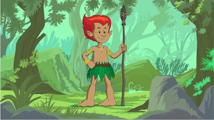 Ilustração do Curupira, o guardião das florestas, por Celso Costa, da Rede Amazônia