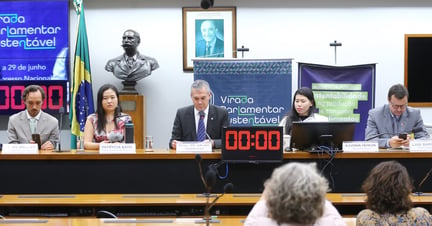 Participantes da audiência pública, na Câmara dos Deputados. 