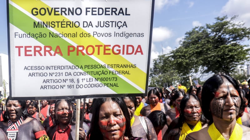 Indígenas no ATL em Brasília